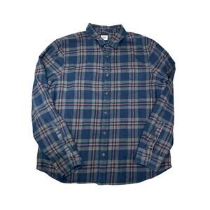 Marine Layer Classic Fit Balboa Button Down Navy Plaid XL